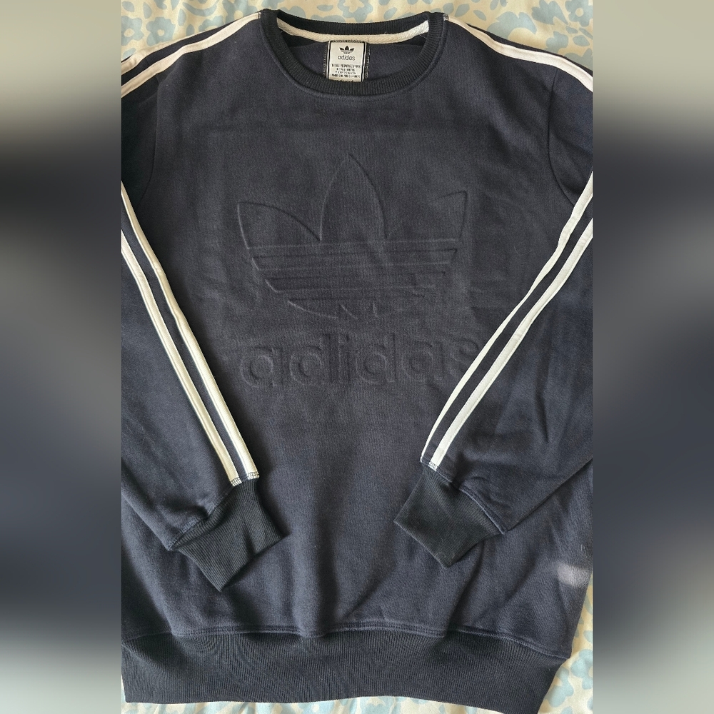 Adidas Men's Black Crewneck Sweater